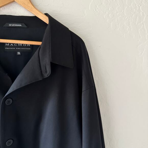 MACMOR | Mens Boxy Wool Shirt Jacket Blazer Size 2XL Black Career Front Pockets - Picture 6 of 8